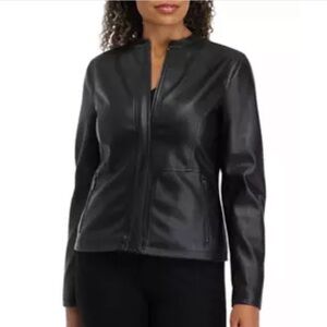 Philosophy Faux Black Leather Jacket